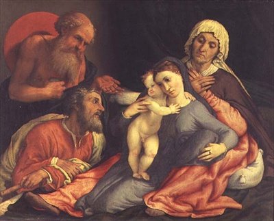 Szent Család alkotó: Lorenzo Lotto