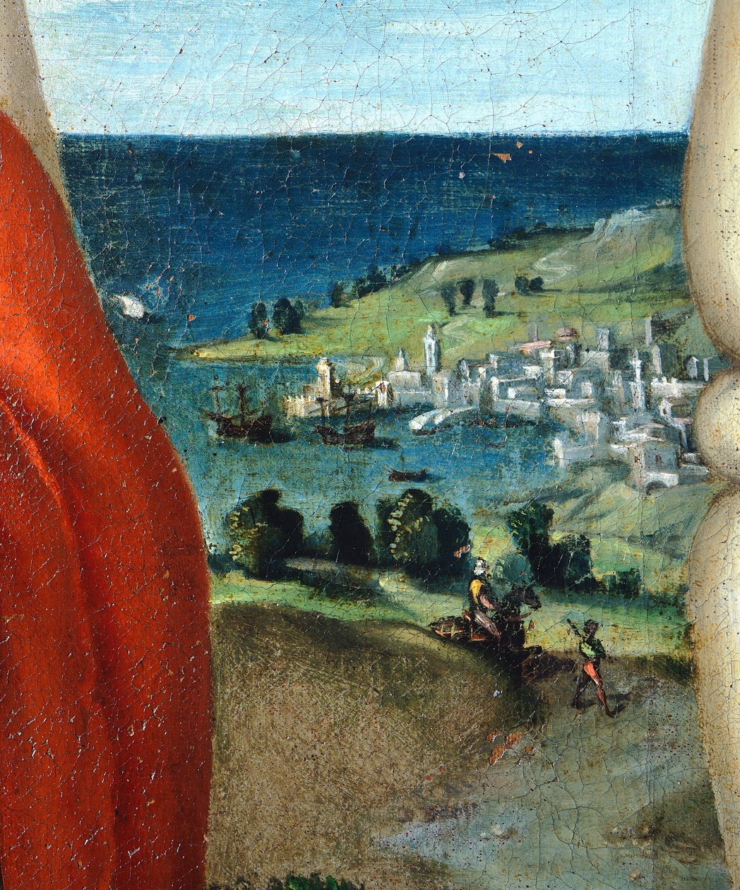 Madonna a dicsőségben szent Cosmas és Damian imádatában alkotó: Lorenzo Lotto