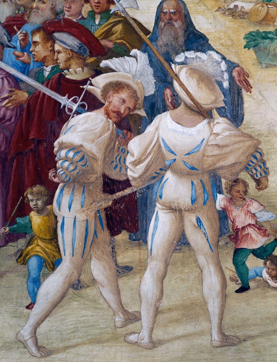 Szent Borbála mártíromsága, részlet a Szent Borbála történeteiből alkotó: Lorenzo Lotto
