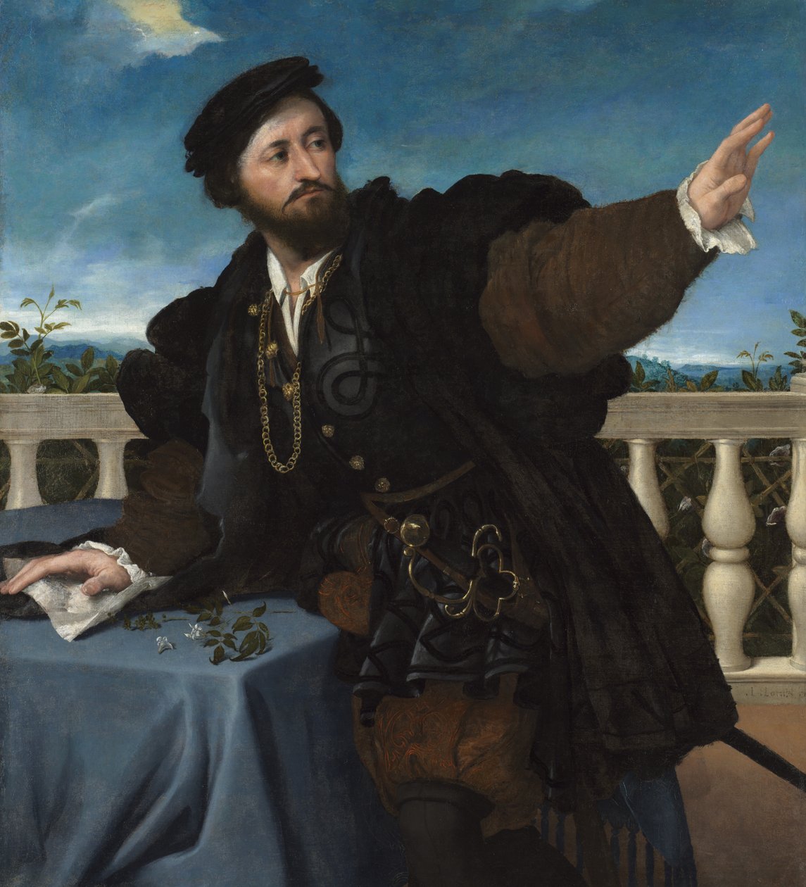 Egy férfi portréja, valószínűleg Girolamo Rosati, 1533-34 alkotó: Lorenzo Lotto