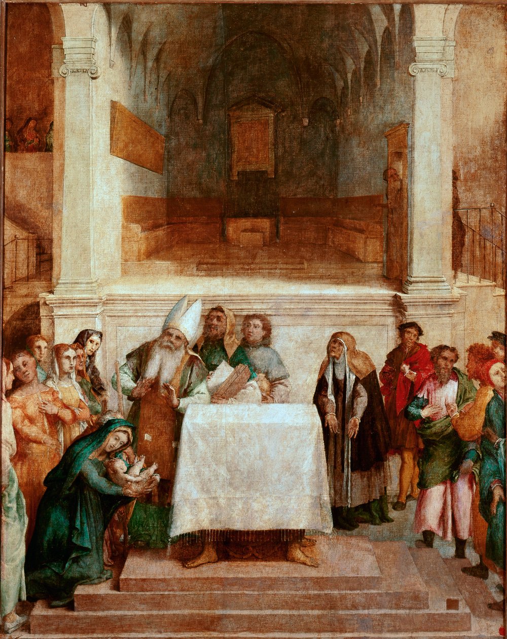 Bemutató a templomban Lorenzo Lotto festménye (kb. 1480-1556) 1554-1556 Méret: 170x157 cm Loreto, Apostoli Palota alkotó: Lorenzo Lotto