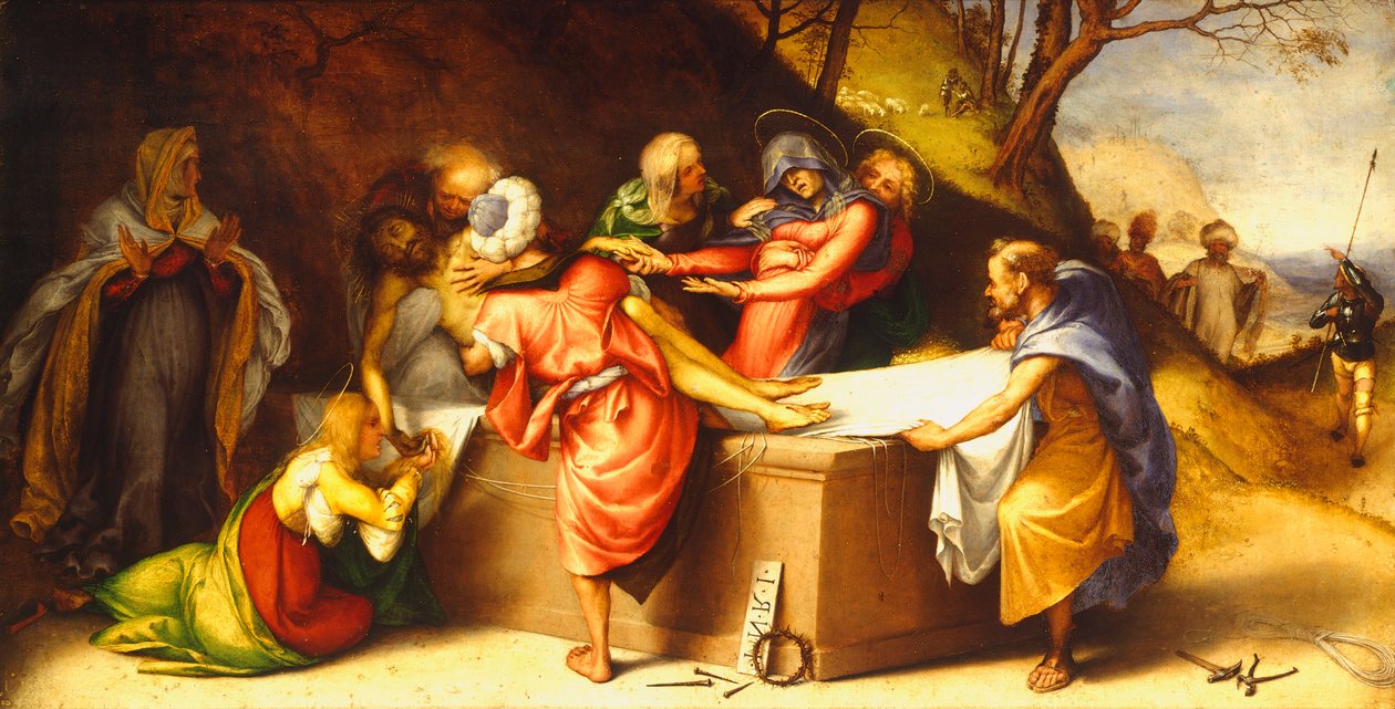 Krisztus temetése alkotó: Lorenzo Lotto