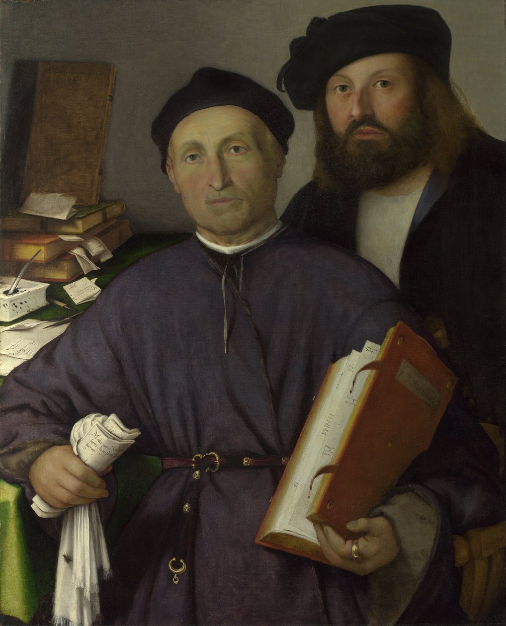 Giovanni Agostino della Torre orvos és fia, Niccolò alkotó: Lorenzo Lotto