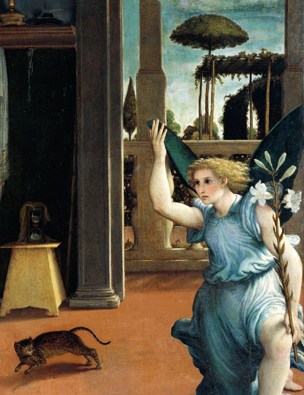 A Recanati Angyali üdvözlet, 1532 körül, Lorenzo Lotto (1480 kb-1556), olaj, vászon alkotó: Lorenzo Lotto