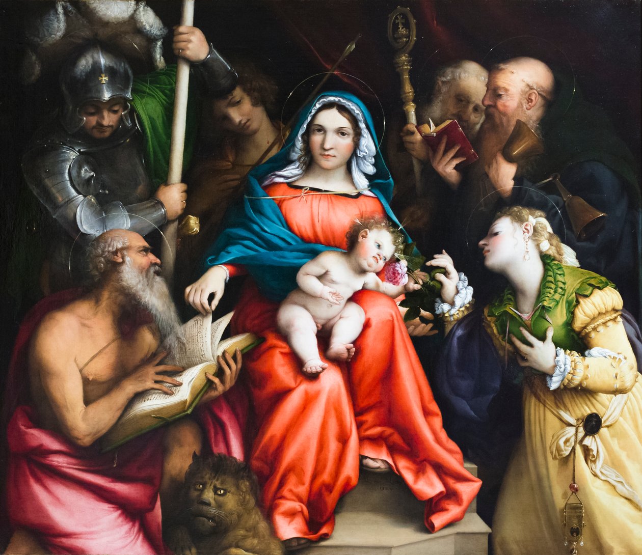 Alexandriai Szent Katalin misztikus házassága alkotó: Lorenzo Lotto