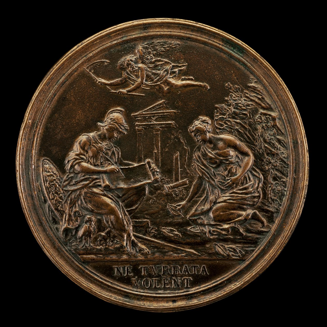 Allegória Minervával, Idővel és Sybillel [fordítva], 1725. alkotó: Lorenzo Maria Weber