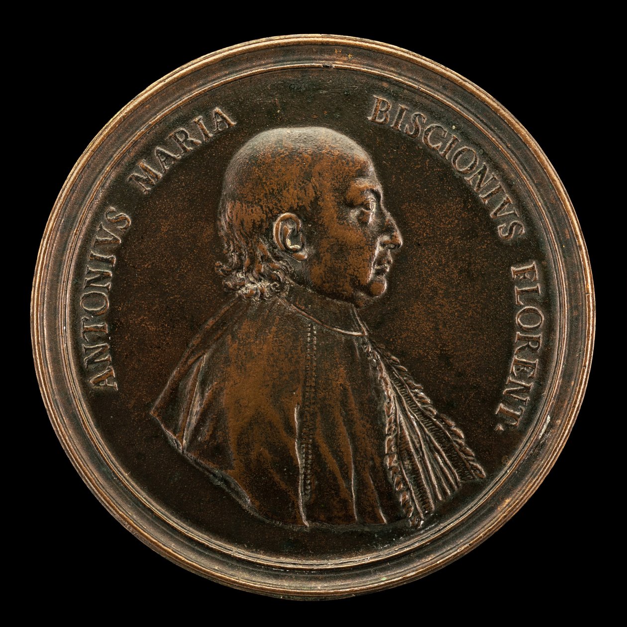 Antonio Maria Biscioni [előlap], 1725. alkotó: Lorenzo Maria Weber