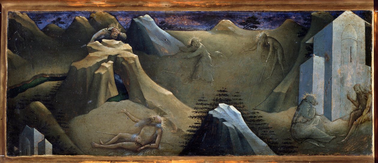Szent Onofrio életének epizódja vagy Onuphrius festménye, Lorenzo Monaco (1370-1423) alkotó: Lorenzo Monaco