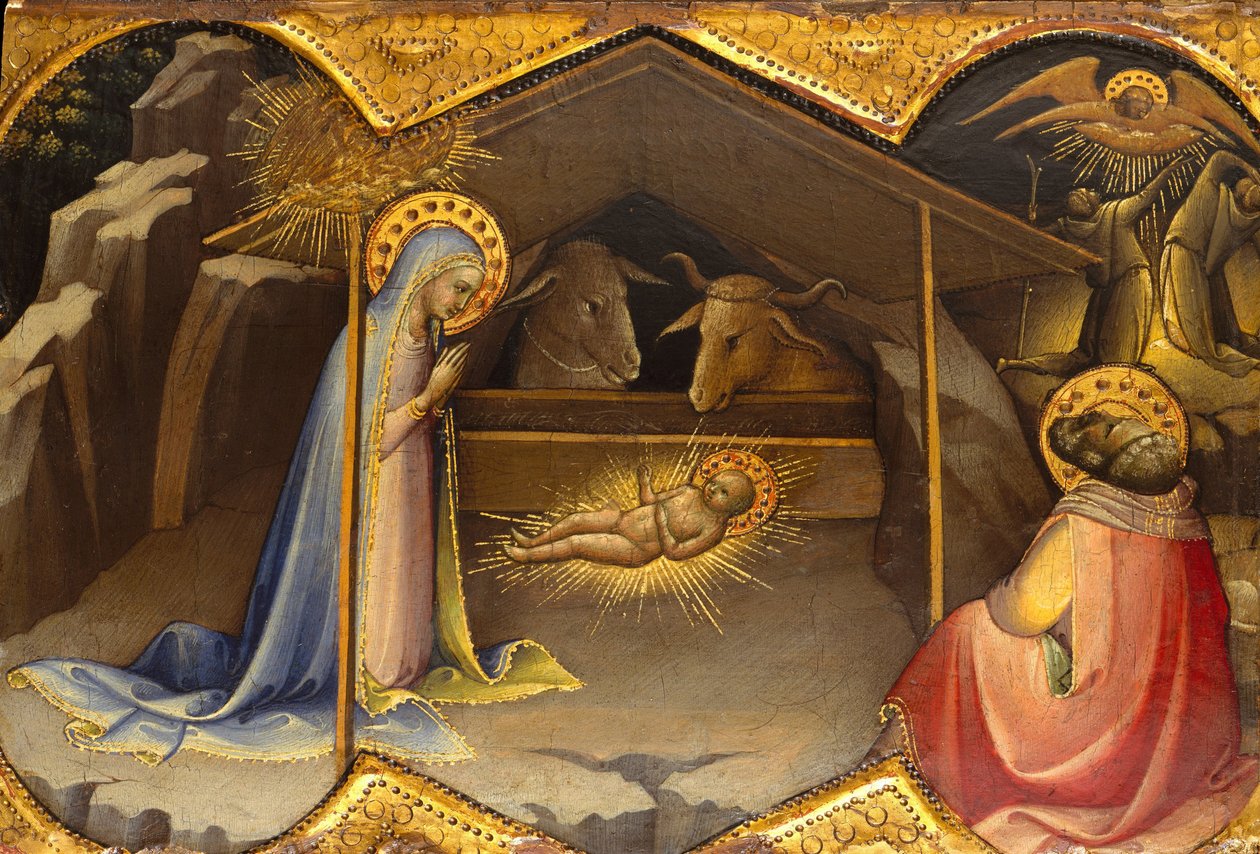 Születés, 1406-10 (tempera fán, arany alapon) alkotó: Lorenzo Monaco
