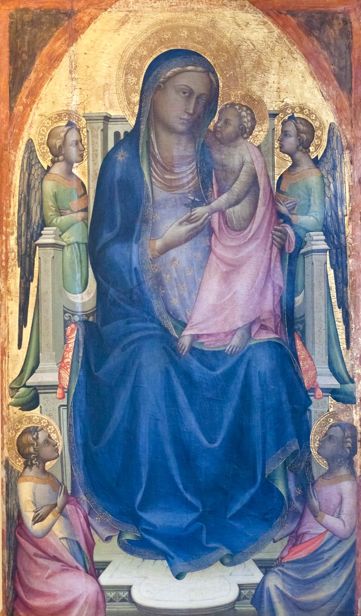 Szűz gyermekkel trónoló négy angyallal alkotó: Lorenzo Monaco