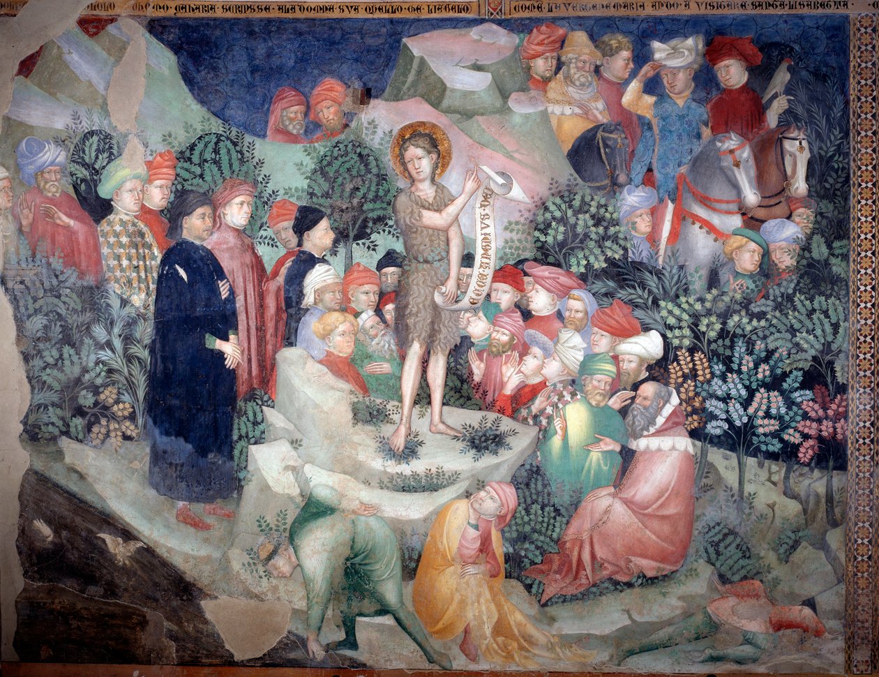 Keresztelő Szent János jóslata (freskó alkotó: Lorenzo Salimbeni