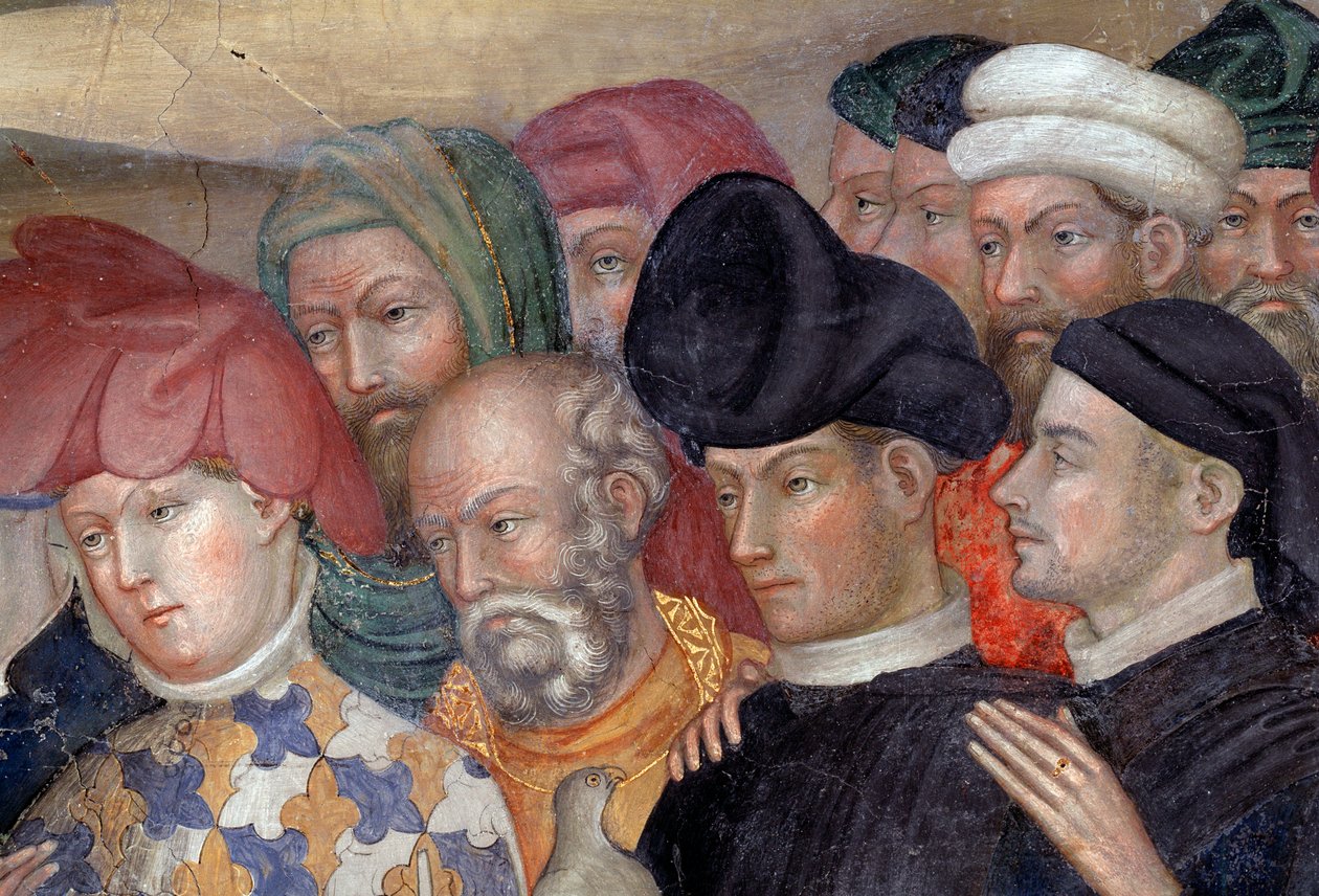 Keresztelő Szent János Jézust megkeresztelve, részlet (Freskó alkotó: Lorenzo Salimbeni