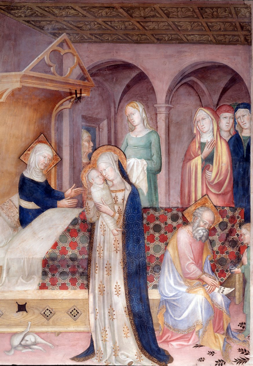 Keresztelő Szent János születése (freskó alkotó: Lorenzo Salimbeni