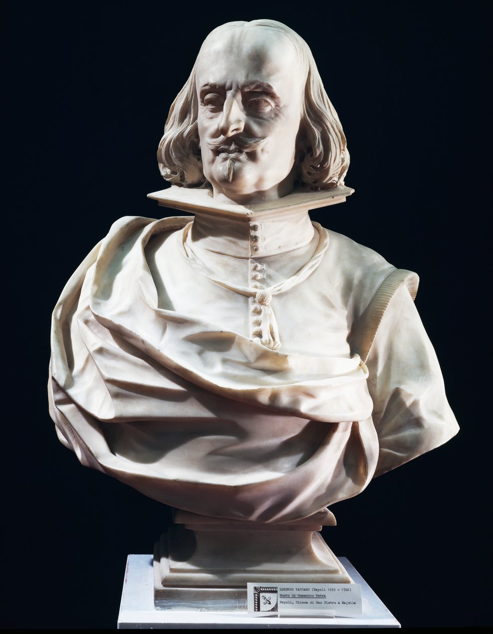 Domenico Petra márványszobra, Lorenzo Vaccaro (1655-1706), Szent Péter-templom Maiella-ban, Nápoly, Olaszország alkotó: Lorenzo Vaccaro