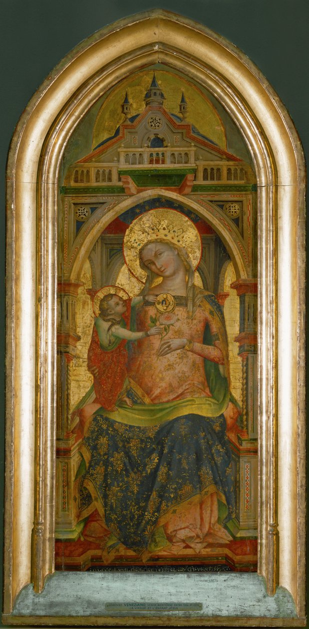 Madonna és gyermeke, arany alapon ... alkotó: Lorenzo Veneziano