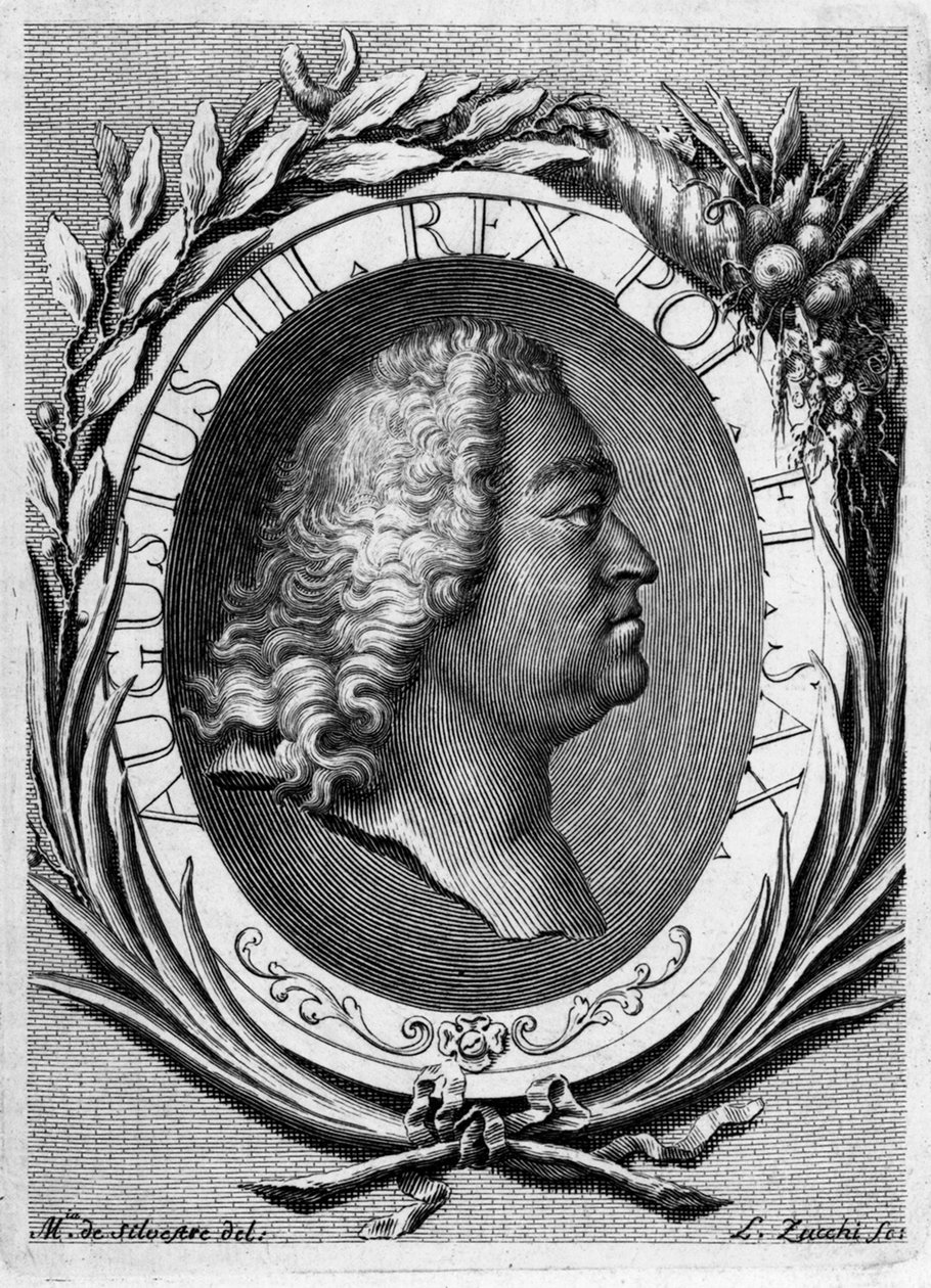 Lengyelország III. Augustus portréja alkotó: Lorenzo Zucchi