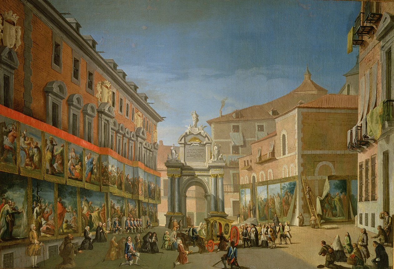 Szent Mária diadalíve Madrid főutcáján (olaj, vászon) alkotó: Lorenzo de Quiros