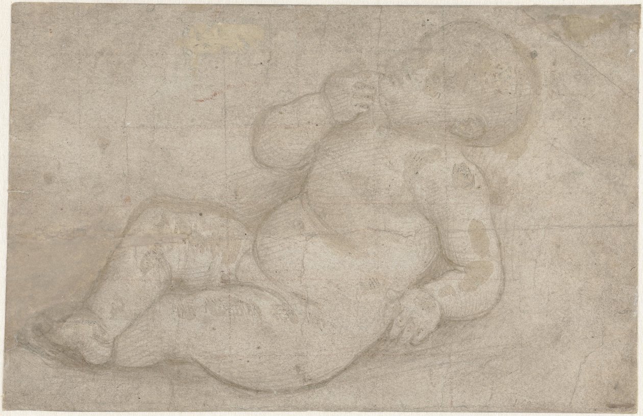 Tanulmány egy fekvő Krisztus-gyermek számára alkotó: Lorenzo di Credi (attributed to)