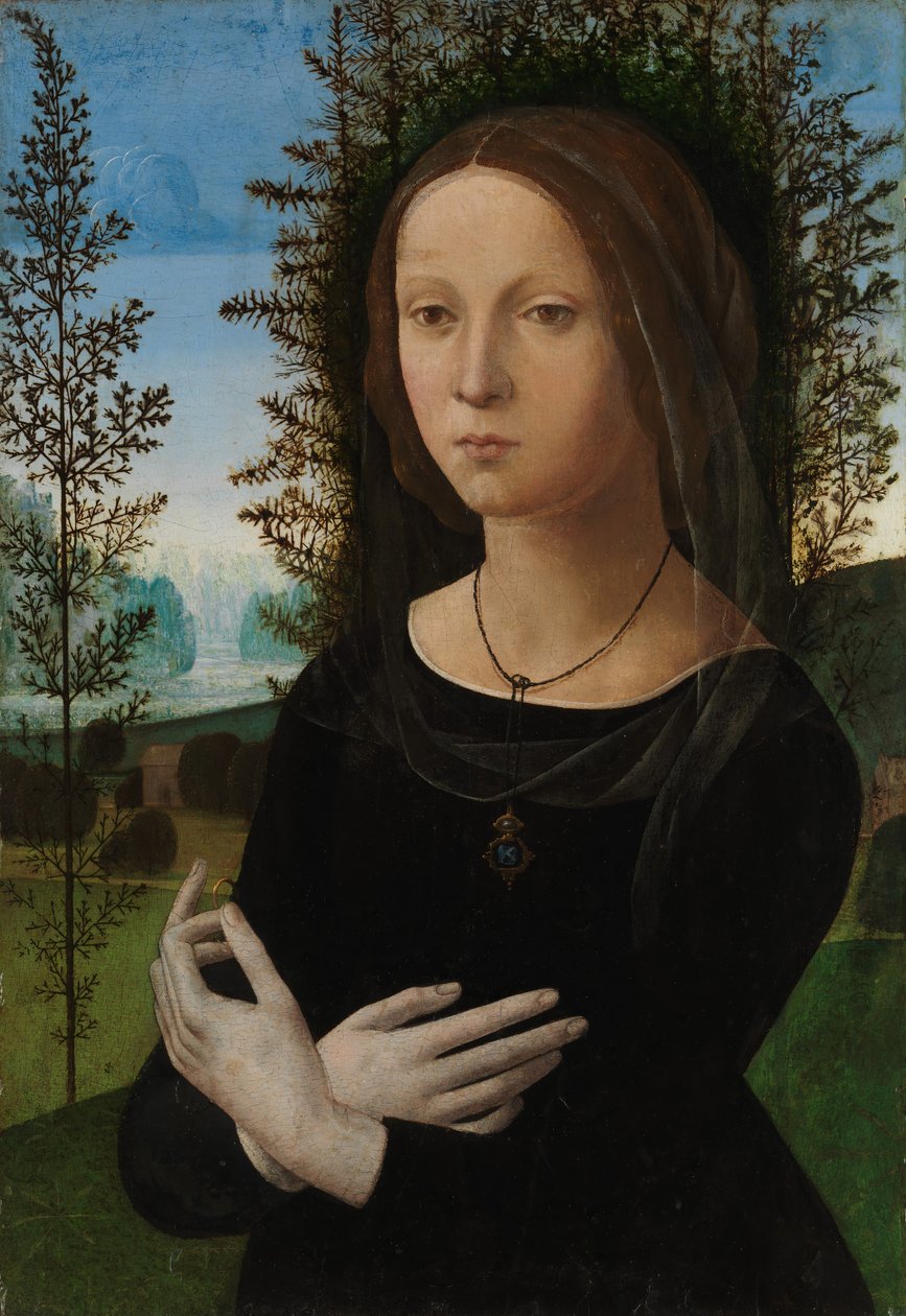 Egy fiatal nő portréja, kb. 1490-1500. alkotó: Lorenzo di Credi