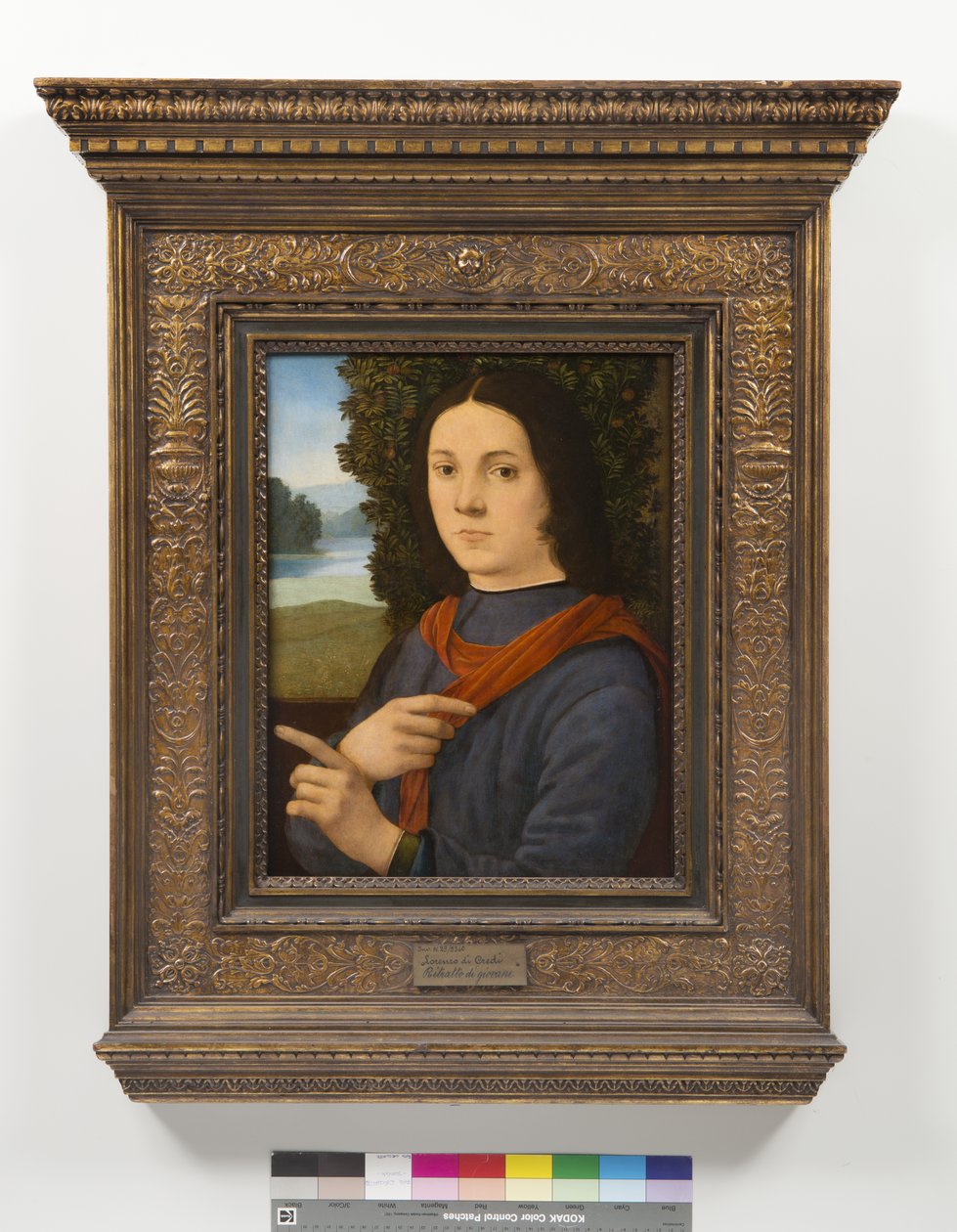Fiatal férfi portréja, 1490-99 alkotó: Lorenzo di Credi