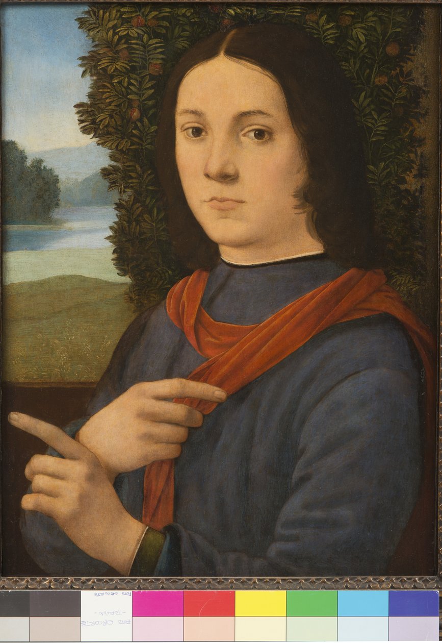 Fiatal férfi portréja, 1490-99 alkotó: Lorenzo di Credi