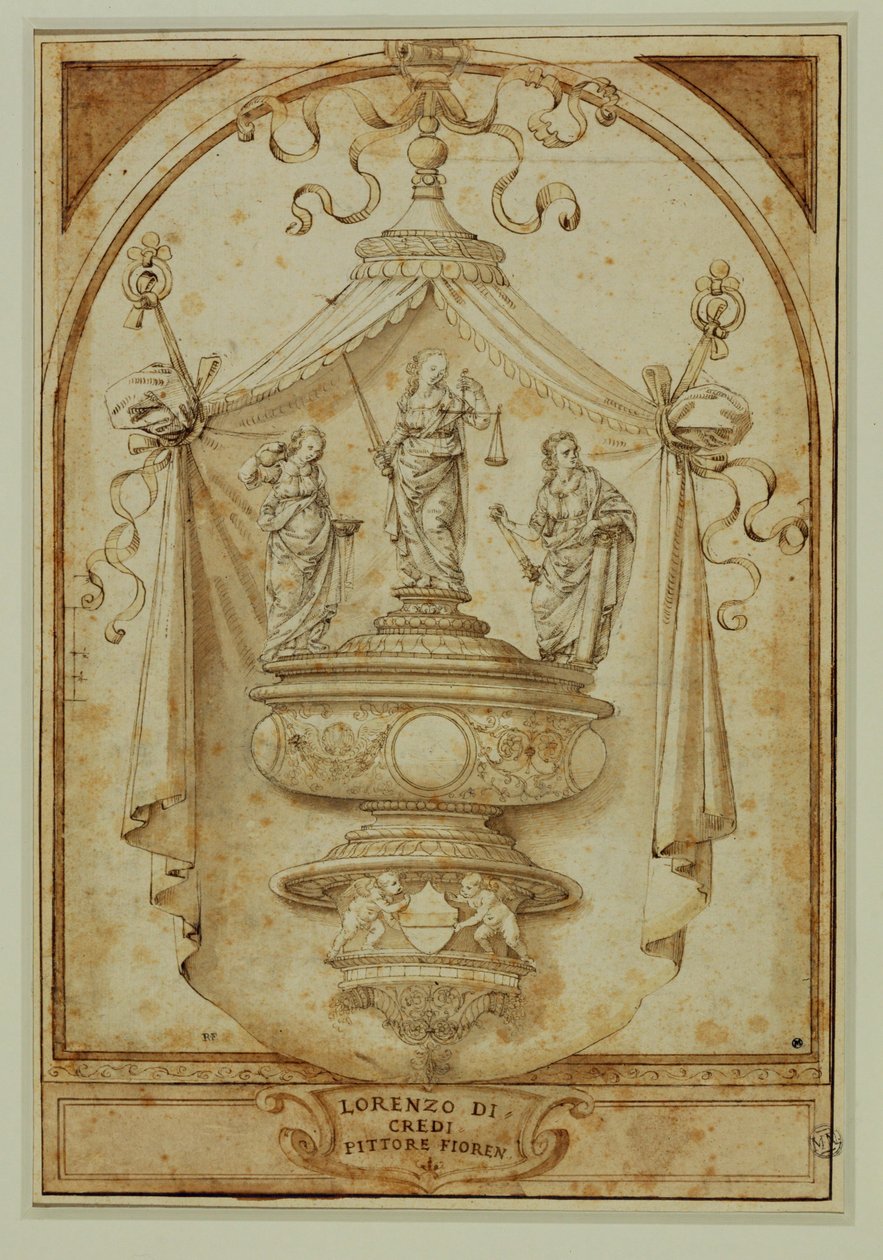 Tanulmány egy síremlékhez ... alkotó: Lorenzo di Credi