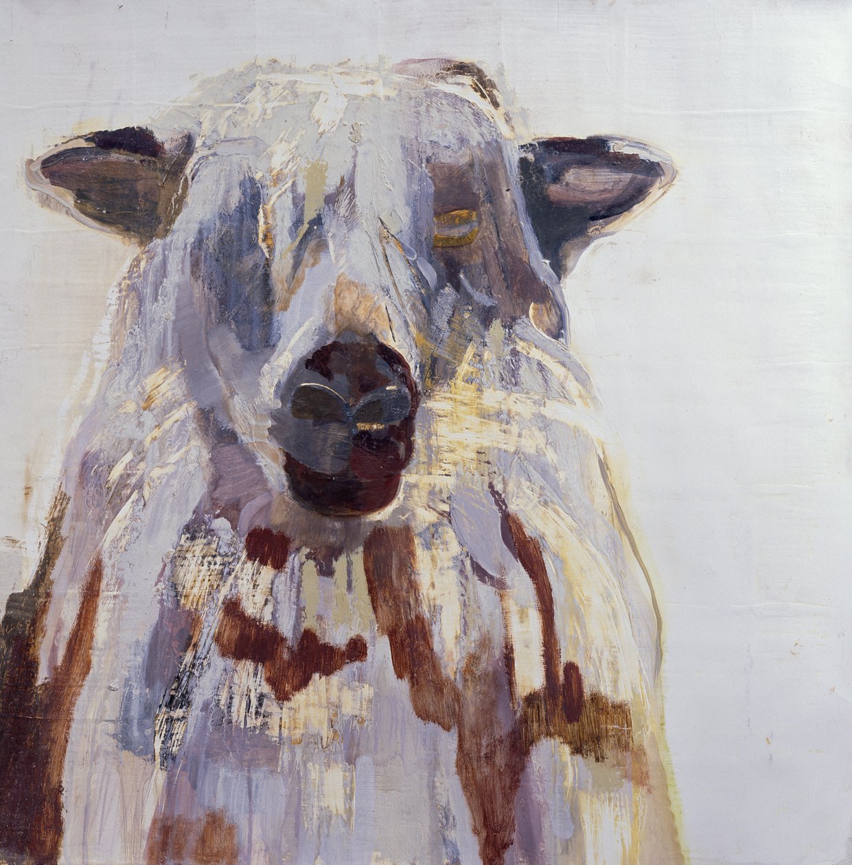 Sheep (vegyes technika gesszóra, papírra) alkotó: Lou Gibbs