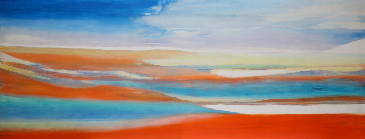 Miracle Water, 2004, (olaj és sellak gesso-n fa panelen) alkotó: Lou Gibbs