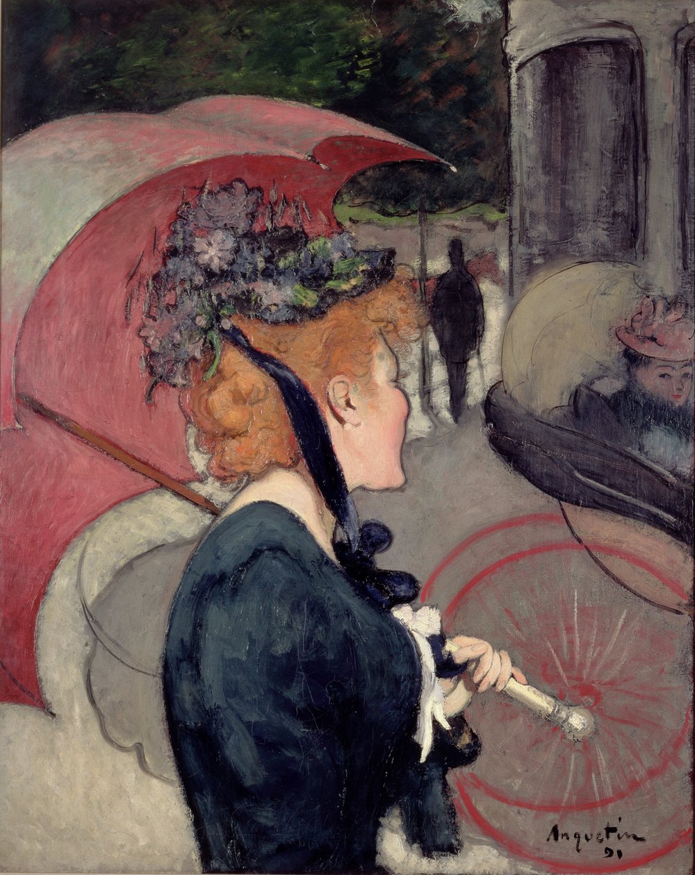 Nő esernyős, avagy The Walk, 1891 alkotó: Louis Anquetin