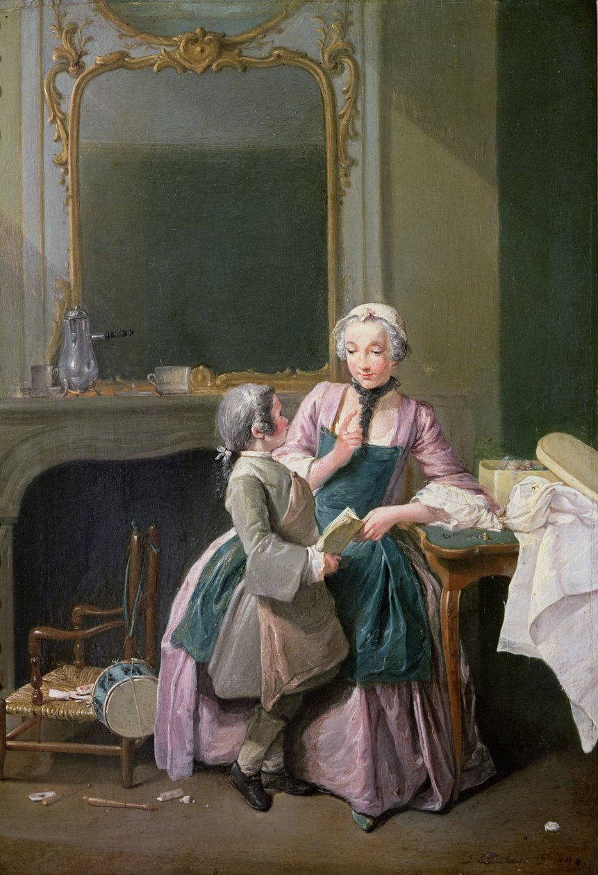 Olvasólecke, 1740 alkotó: Louis Aubert