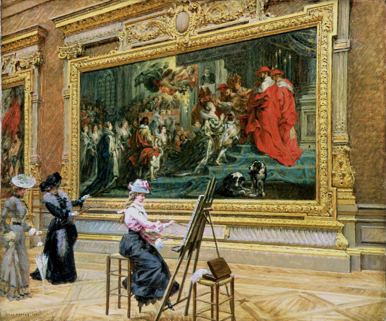 A legkomolyabb tanítvány a Rubens-szobában, 1902 alkotó: Louis Beroud