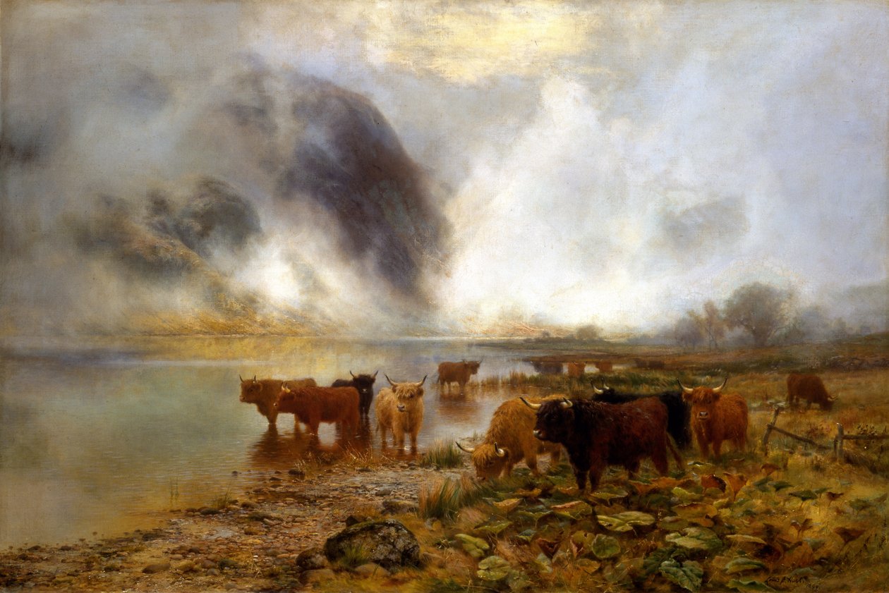 A Highland Loch, 1899 alkotó: Louis Bosworth Hurt