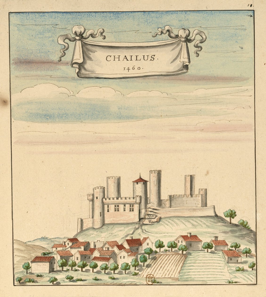 Château de Châlus 1460 -ban alkotó: Louis Boudan