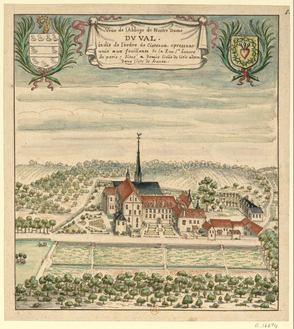 Notre-Dame du Val apátság a 18. század elején (Val-d