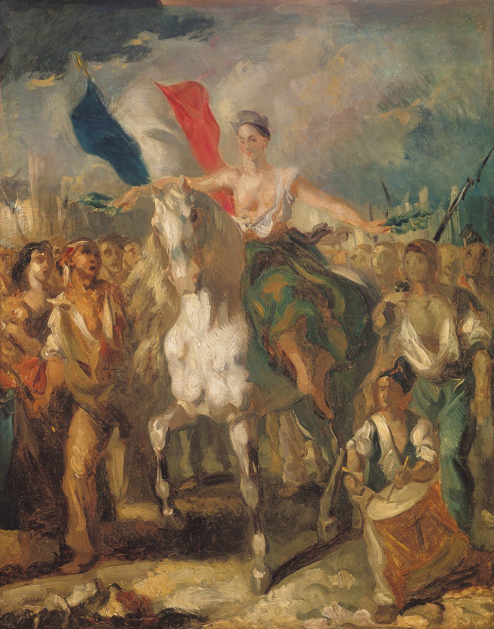 Tanulmány a „Liberty”-hez, 1830 alkotó: Louis Boulanger