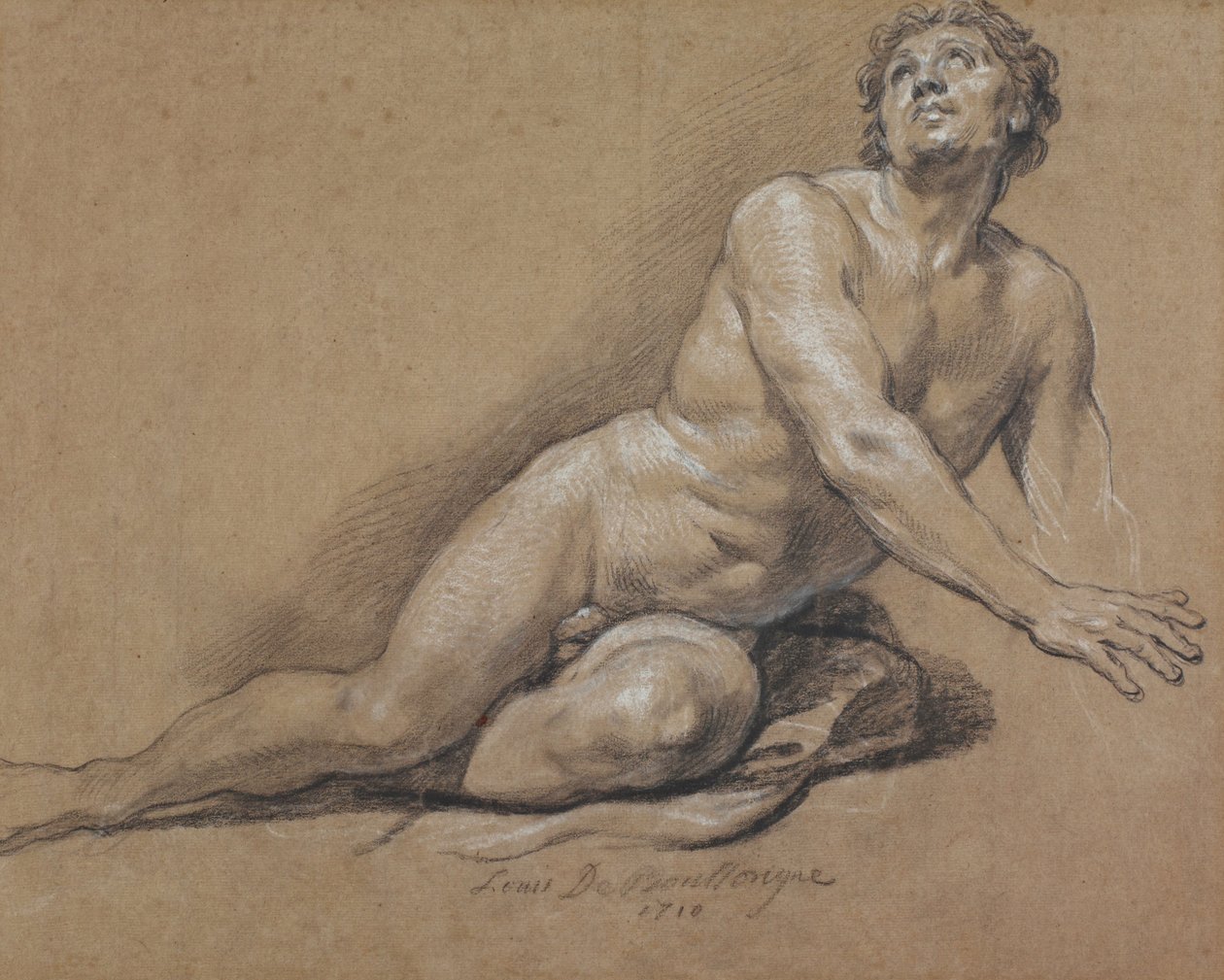 Fekvő férfi akt alkotó: Louis Boullongne the younger