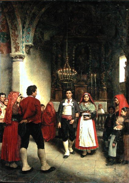 Laruns-i esküvő, 1881 alkotó: Louis Capdevielle