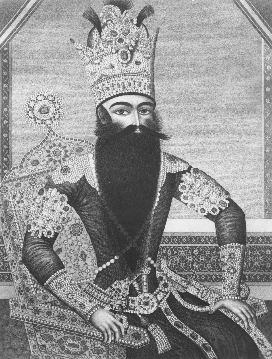 Fath-Ali Shah Qajar alkotó: Louis Charles Ruotte