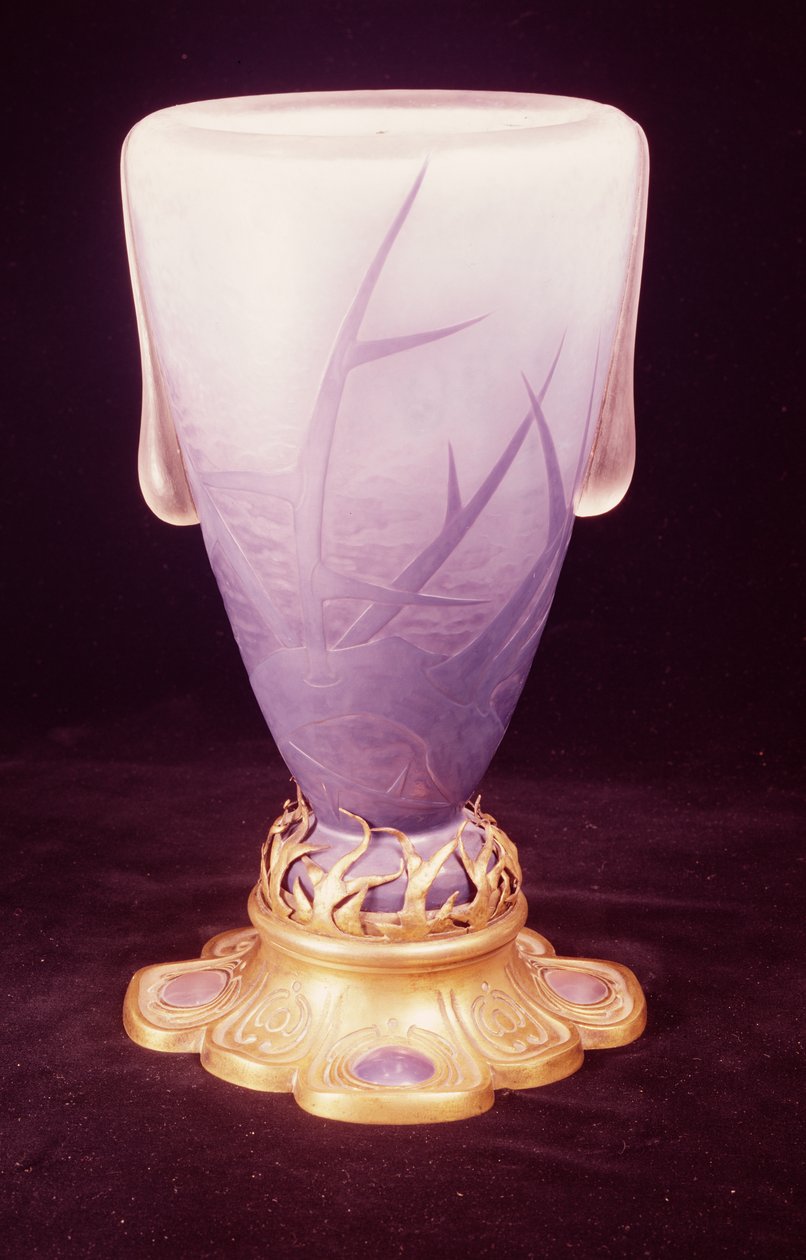 Favrile váza ormolu alappal (üveg) alkotó: Louis Comfort Tiffany