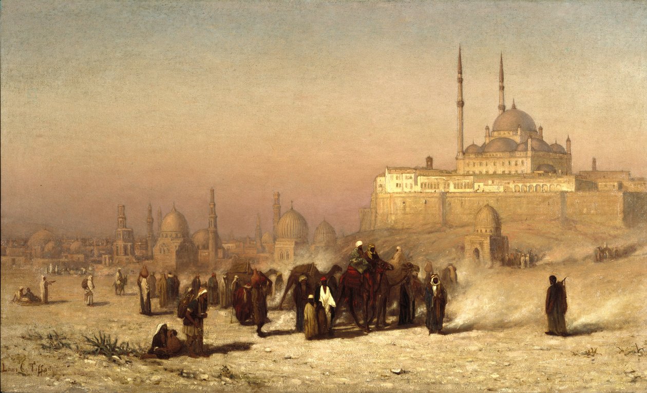 Úton a régi és az új Kairó, Mohammed Ali Citadella-mecsetje és a Mamelukek sírjai között, 1872 alkotó: Louis Comfort Tiffany