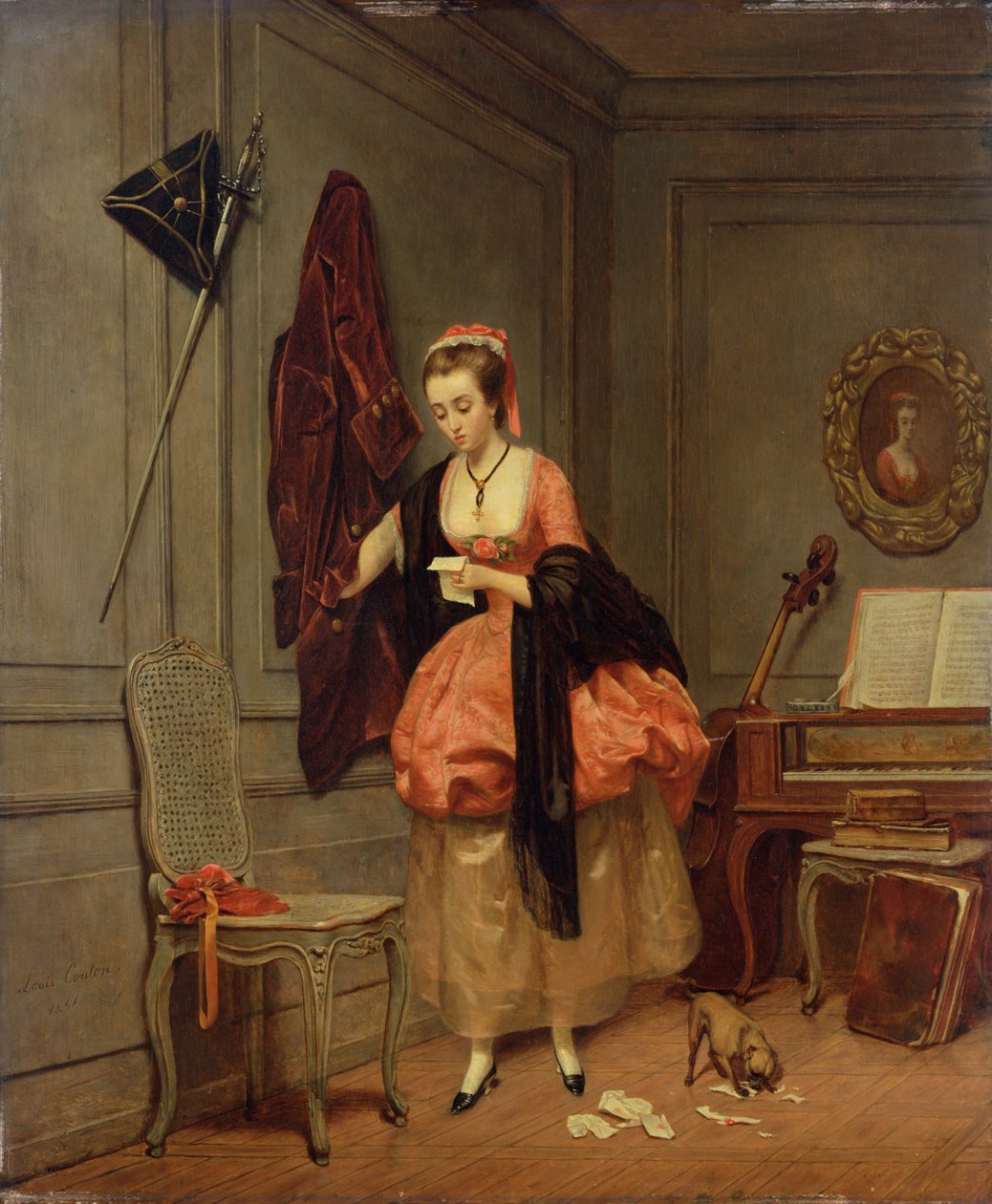 A szeretett úrnő, 1846 alkotó: Louis Coulon