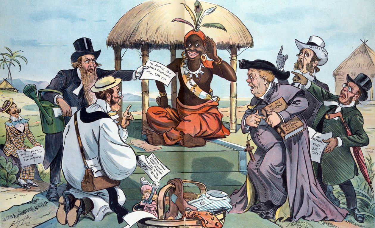 Külmisszióink: gazdagság kínja a pogányoknak, 1900 alkotó: Louis Dalrymple