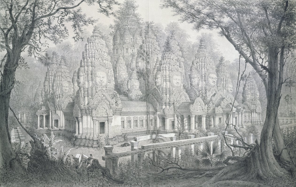 Bayon romjai, Kambodzsa, 1873 alkotó: Louis Delaporte