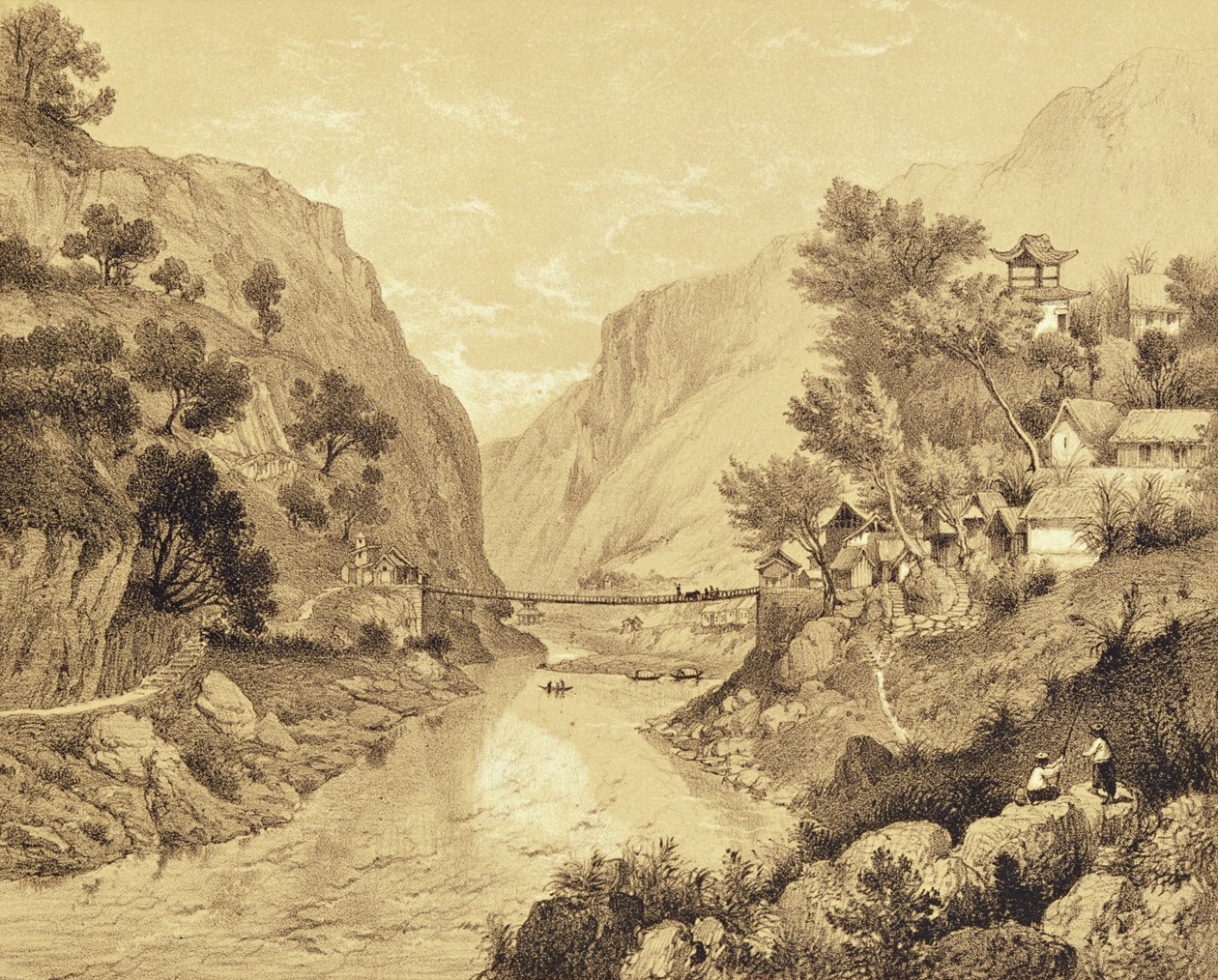 Függőhíd Lao-Oua-Tanban, 46. tábla, az "Exploration de l
