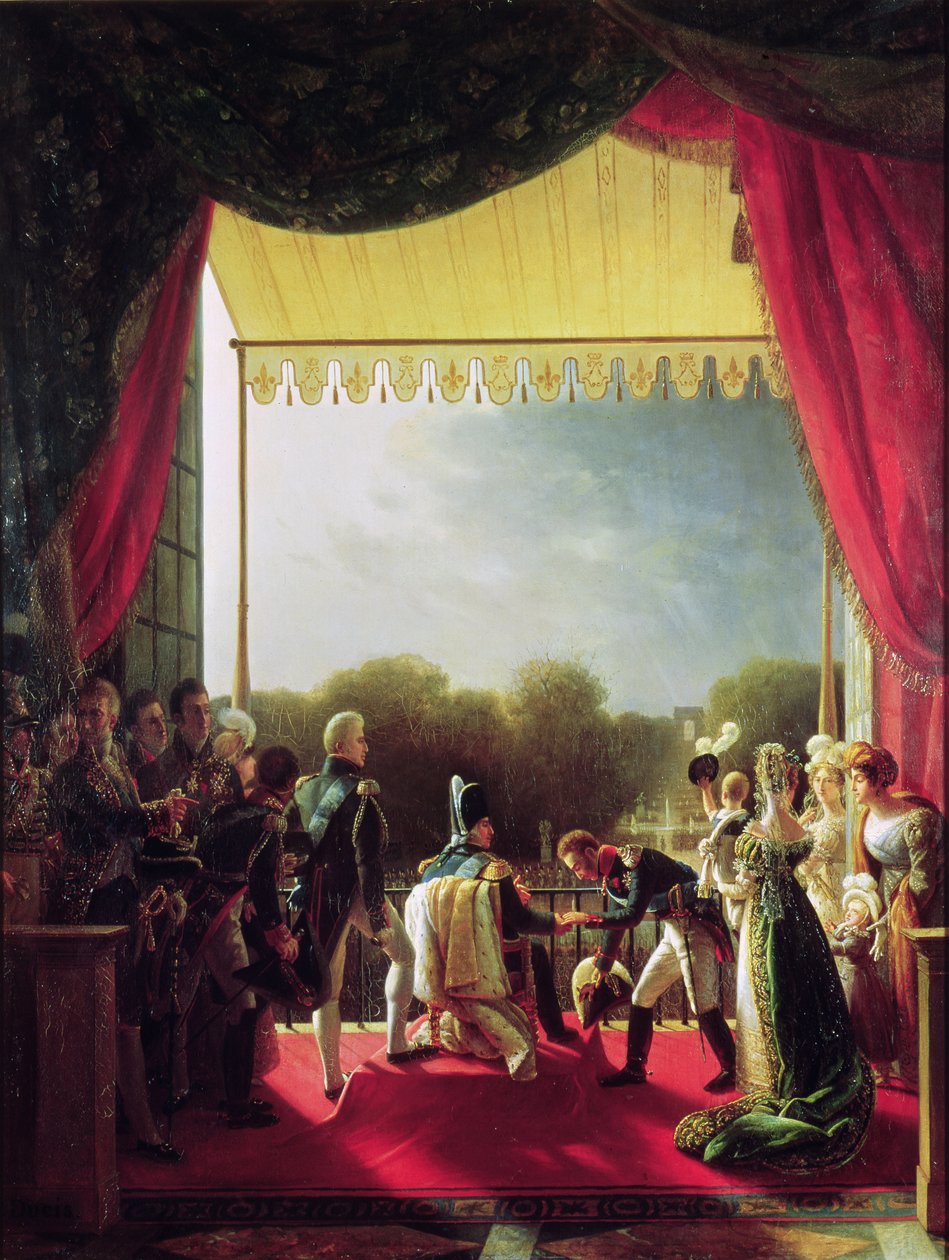A csapatok visszatérése a spanyol háború után, 1823 alkotó: Louis Ducis