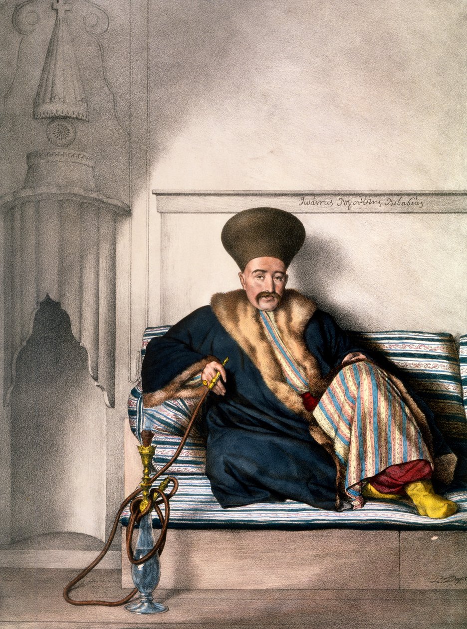 Livery ember görögje – XV. tábla, Lemercier metszete a „Voyage à Athènes et a à Constantinople” című művéből, írta és illusztrálta Dupre, 1828 alkotó: Louis Dupré