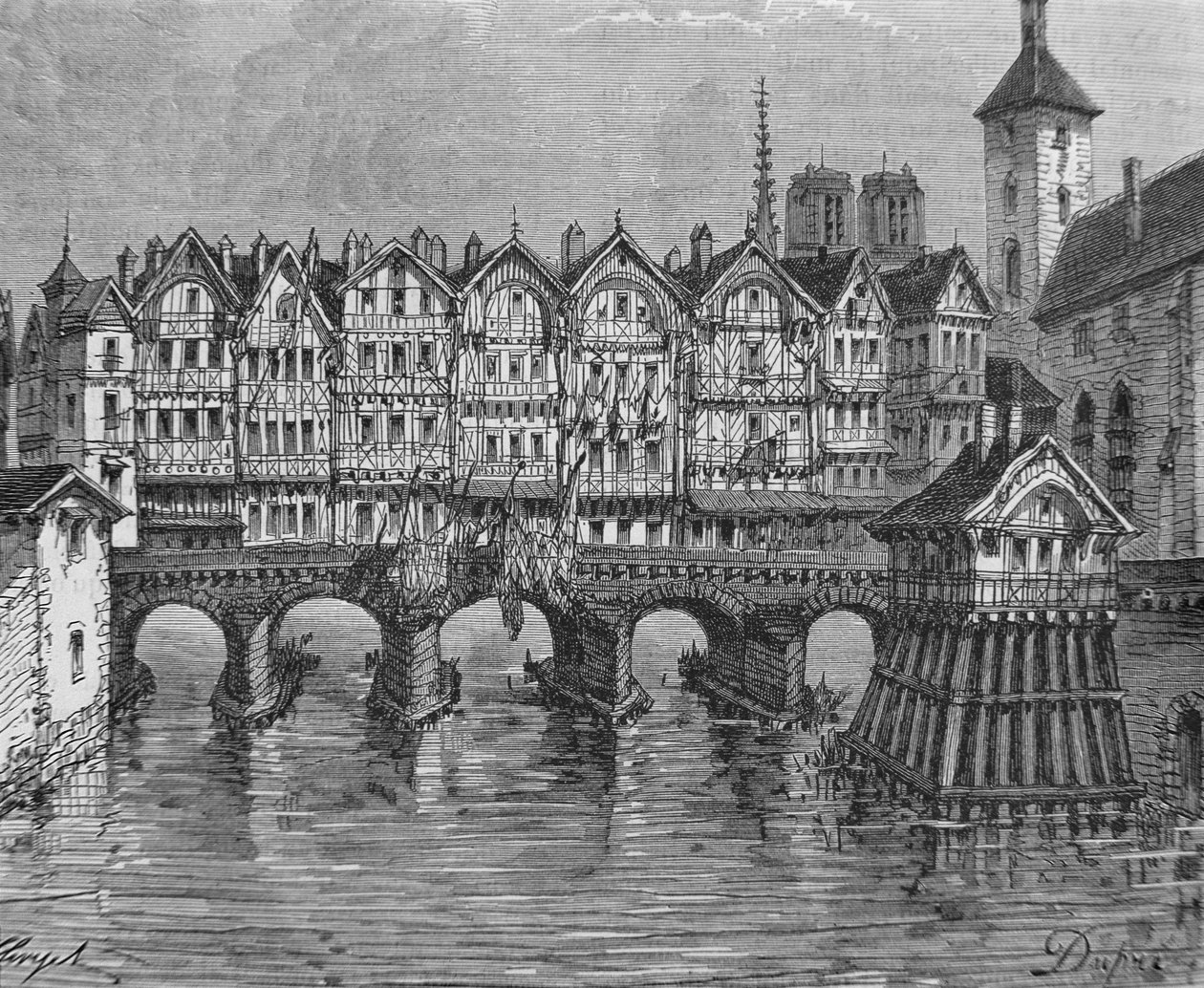 Az ősi Pont-au-Change kilátása alkotó: Louis Dupré