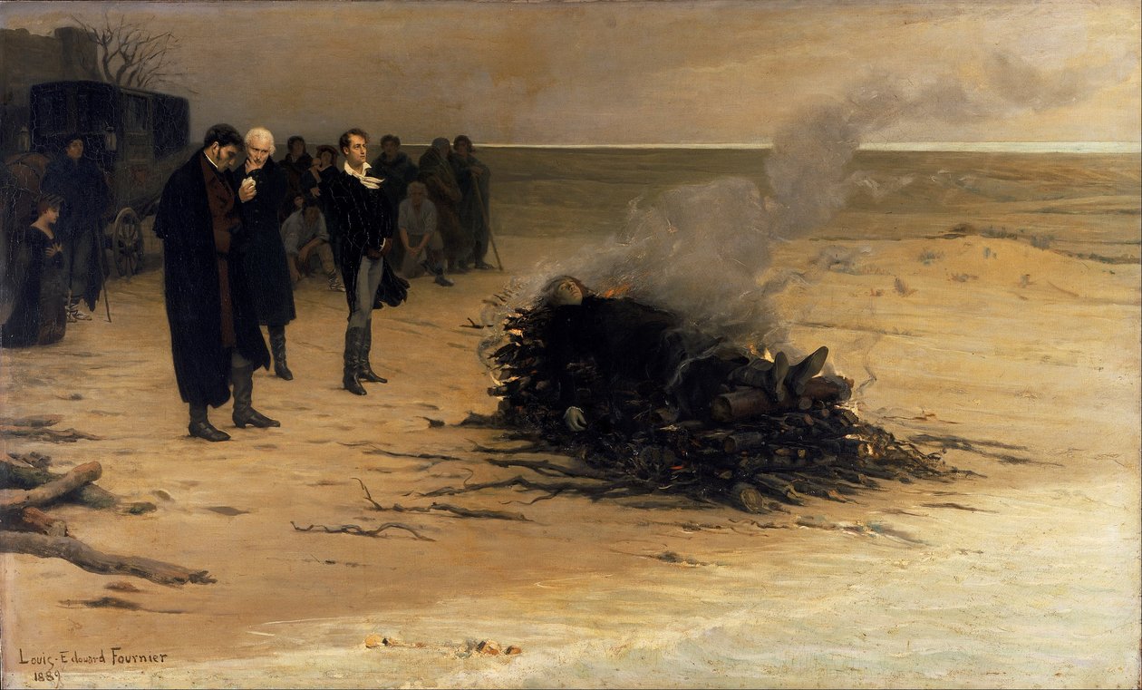 Shelley temetése alkotó: Louis Edouard Fournier