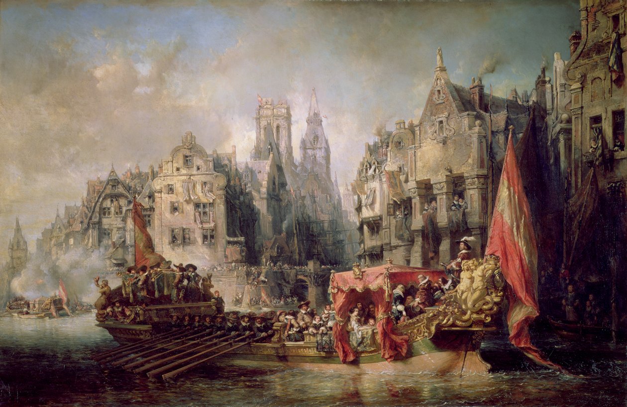 Fernando Alvarez de Toledo, Alba hercege (1508-82) Rotterdamba érkezése 1567-ben, 1844 alkotó: Eugene Isabey