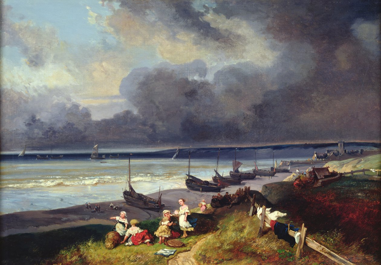 Dieppe kilátása alkotó: Eugene Isabey